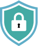 Icon of a shield with a padlock
