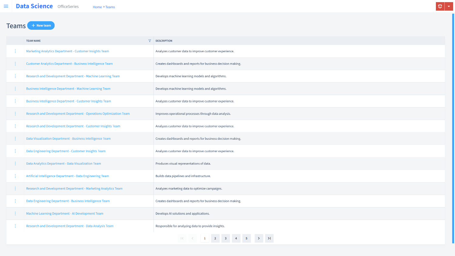 Data Science Timesheet Teams