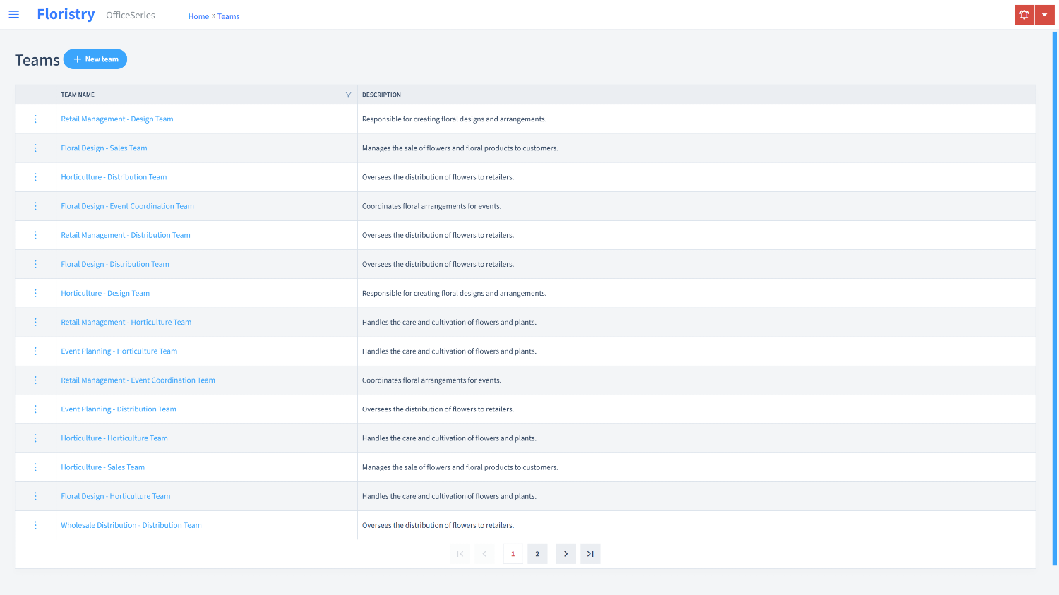 Floristry Timesheet Teams