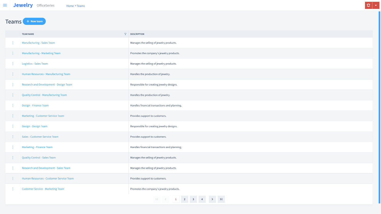 Jewelry Timesheet Teams