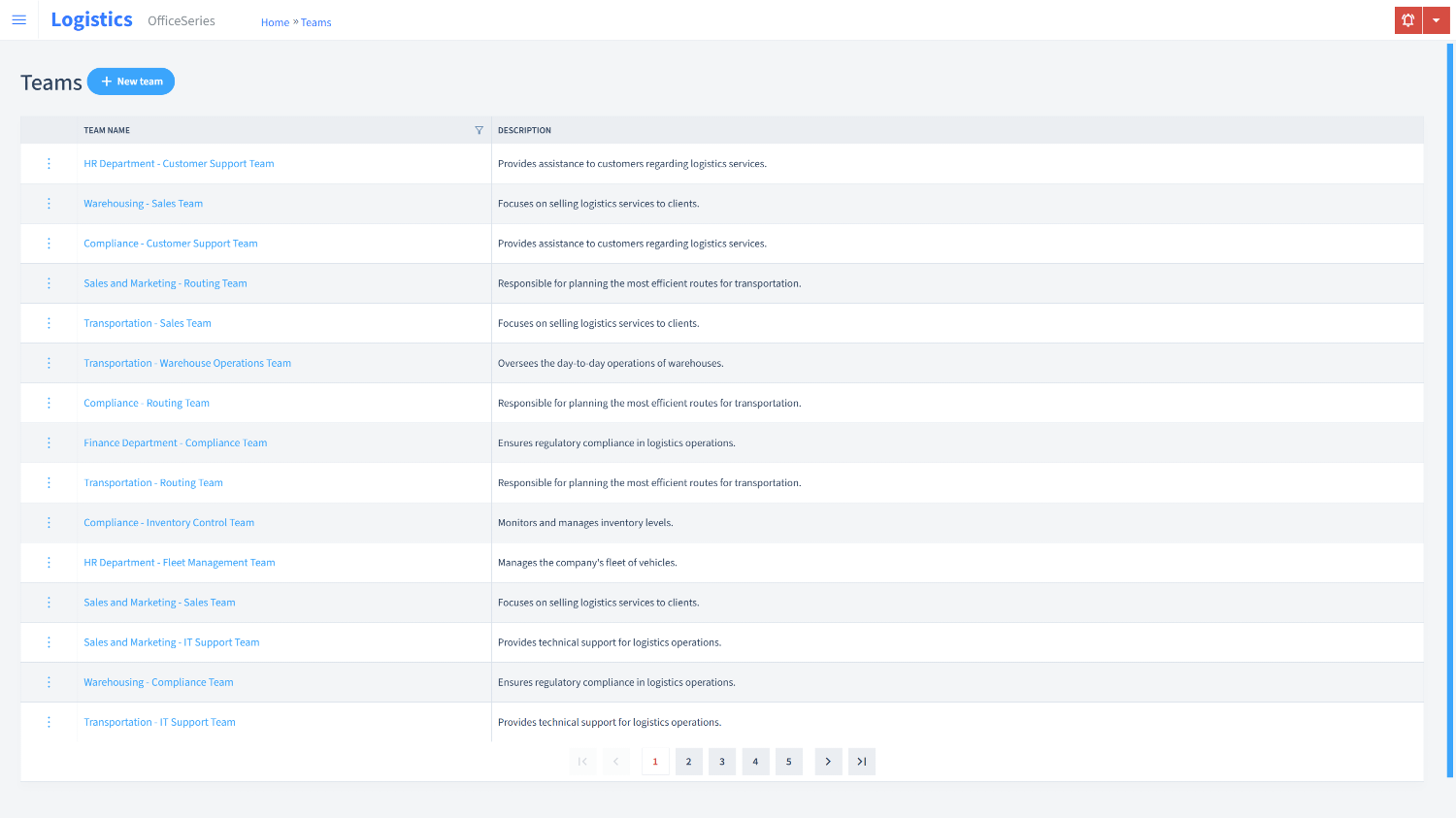 Logistics Timesheet Teams